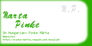 marta pinke business card